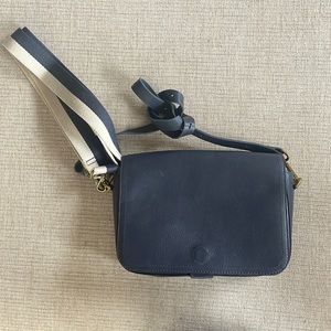NWT madewell navy leather cross body